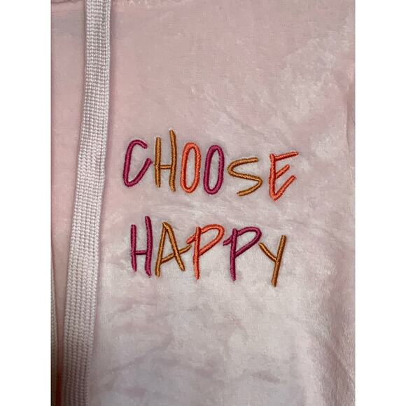 Fifth Sun "Choose Happy" Zip Up Pink Women's Jacket Size L - NWT - Picture 5 of 9